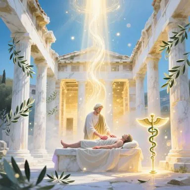 magnétisme dans la Grèce antique – temple d'Asclépios et guérison par imposition des mains